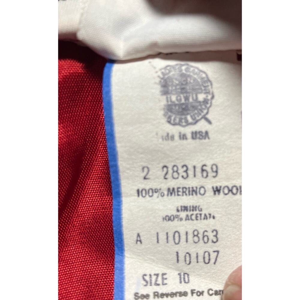 Koret Women's VINTAGE W/Tags 1990's Red 100% Merino Wool Skirt w/ Belt | Size 10 - Picture 10 of 16